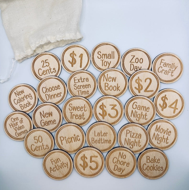 Fun day wooden Tokens