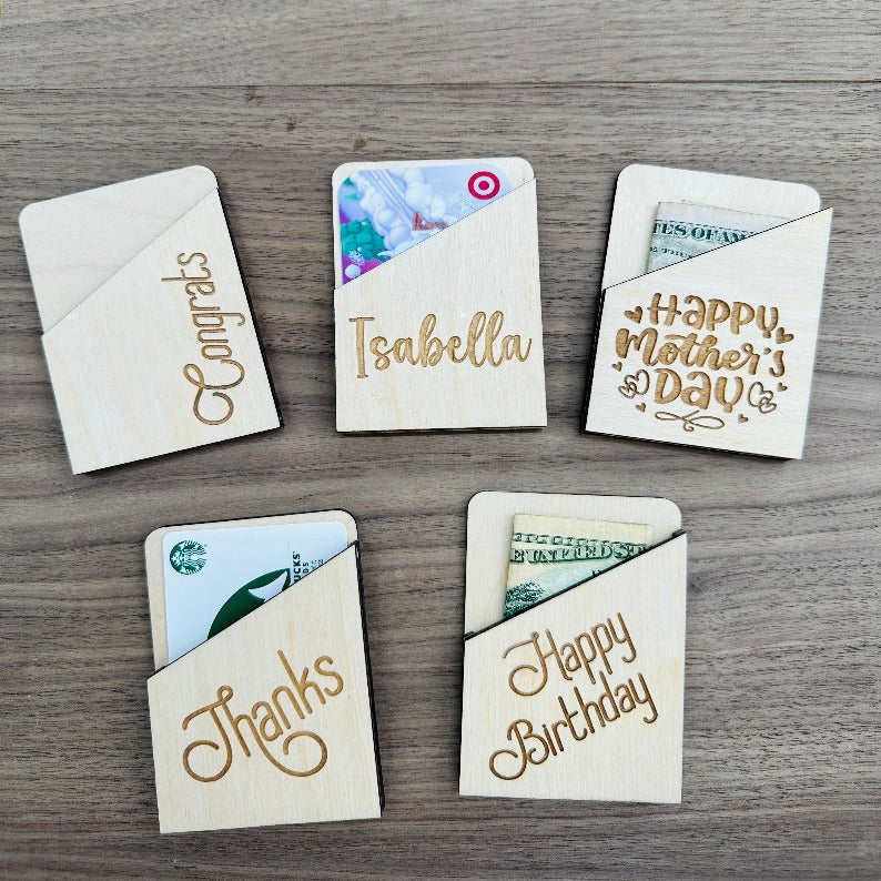 Custom gift card holders